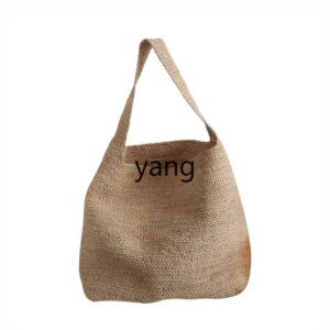 CX Handmade Ladies Straw Bag Natural Crochet Bag Vacation Beach Bag