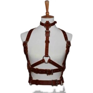Men Women Leather Lingerie Sexual Chest Harness Suspenders Adjustable Rave Gay Clothing BDSM Fetish Body Harness Belt Strap