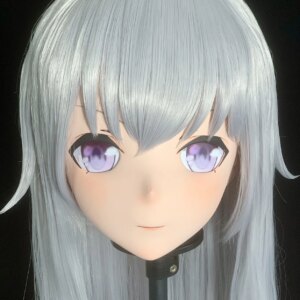 Customize Character Female/Girl Resin Kig Full Head With Lock Anime Cosplay Japanese Anime Kigurumi Mask