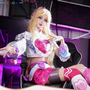 Game LOL Valentine’s Day Lux Cosplay Costume Women Sexy Dress Suit Halloween Carnival Uniforms Top Skirts Wings Full Set
