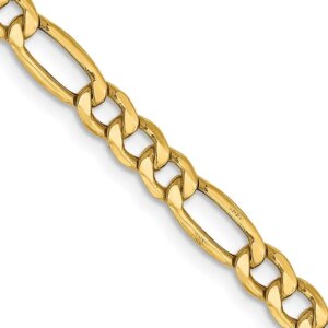 10k 4.2mm SemiSolid Figaro Chain