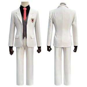 HOLOUN Blue Lock Anime Sae Itoshi Aiku Shidou Ryus Cosplay Costume Embroidery White Suit Pants Shirts Tie Belt Vest Daily Wear
