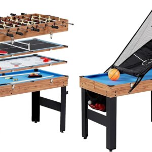Sports Combination Games Multiple Styles Arcade Collection, Billiards, Ping Pong, Hockey, Basketball and Foosball Combination