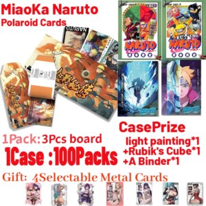 MiaoKa Naruto Secret Colored Paper Ninjutsu Polaroid Cards Games Japanese Anime Gift For Anime Fan Game Naruto Hinata Sasuke