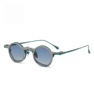 Belight Optical Fold Clip On Eyeglasses Sunglasses Titanium Vintage Retro Women Men Prescription Eyeglasses Optical RG1924TI