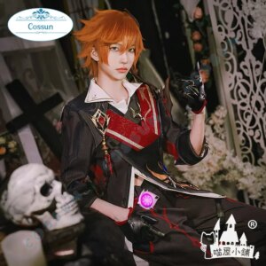 Genshin Impact Tartaglia Beholders Form Game Suit Uniform Cosplay Costume Men Halloween Party Outfit New
