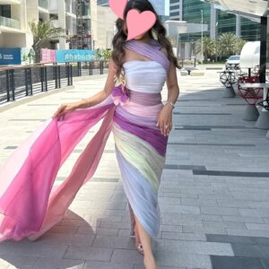 Mirror Dress Elegant Vintage Sweet Colorful Ruffle Flowers Summer Customize Formal Occasion Prom Dress Evening Party Gowns