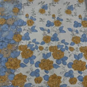 African 3D Beads Lace Fabric 2025 High Quality French Mesh Embroidery Sequins Pearls Beaded Nigerian Lace Fabrics Dresses