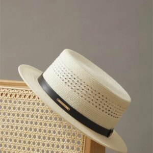 Summer new top hat white hollow flat for men and women universal wai holiday breathable
