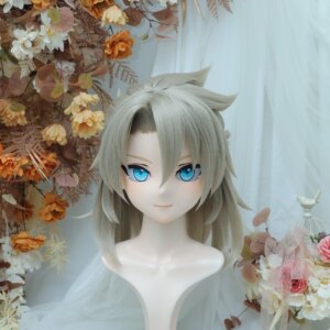 Customize Character Female/Girl Resin Kig Full Head With Lock Anime Cosplay Japanese Anime Kigurumi Mask