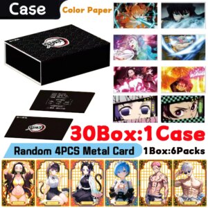 New Demon Slayer Colored Paper Board Cards Hobby Collection Card Fold Card Rare Doujin Booster Box Kids Toys Gifts