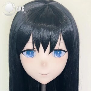 (AL413)Customize Character Crossdressing Female/Girl Resin Full/Half Head With Lock Anime Cosplay Japanese Animego Kigurumi Mask