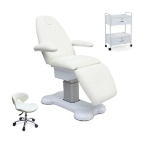 Strong Weight Bearing Capacity Salon Furniture Equipment Electric 3 Motors Height Adjustable Medical Spa Treatment Table Chair