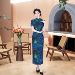 New cheongsam Chinese style elegant temperament long performance