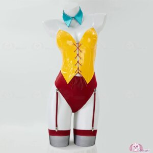 Red Jo ker Style Cosplay Costumes Gothic Red Blazer Set Suit – PU Leather Cosplay Outfit for Women (Costume with Gloves & Tie