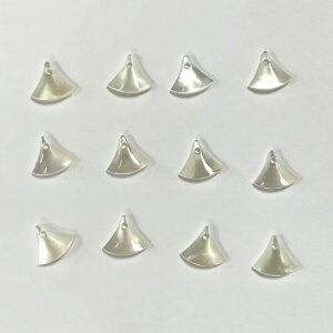 200pcs Customized Fan Shaped Beads for Jewelry Making 7x8mm Mother of Pearl Charms