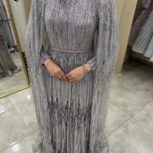 Purple Evening Dresses Dubai Long Arabic Wedding Party Dress Vestidos De Fiesta 2024 Cape Sleeve Prom Bespoke Occasion Dresses