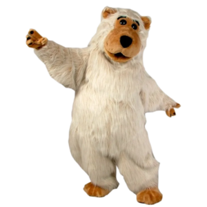 White Fur Boris Bear Mascot Costume Stage Advertising Costume Mascotte Mascota Outfit Suit Fancy Dress EMS FREE SHIP SW502