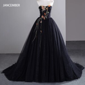 2024 Quinceanera Dresses Black Color Appliques Beaded Ball Gown Sequins Lady Party Dress Long for 15 Year vestido de quinceañera