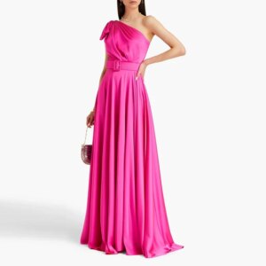 Little Daisy CustomizedEvening Dress For Sexy Women 정장원피스 Vestidos de festa Elegant Ruched Floor-Length One-Shoulder Formal Cock