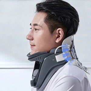 Adjustable Air Support Brace Spine Corrector Physical Therapy Orthotic Neck Traction Belt Device Pump Neck Stretcher