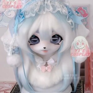 Yis cosplay Custom Furry head Kigurumi Head Cosplay Kemono Fursuit Handmade Headsets Beast Customized Fursuit Kemono Head