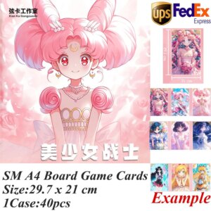 New Xianka Studio Sailor Moon A4 Collection Card Anime Magic Girls Diamond Encrusted Laser Film Brushed Silver Film Series Cards
