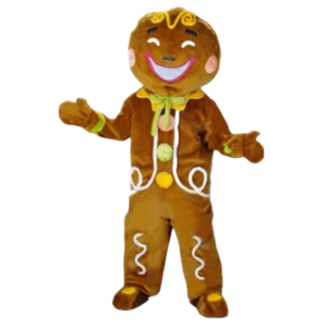 Gingerbread Biscuit Mascot Costume adult size Christmas promotion gingersnap gingersnut Gingerbread cookie food theme 2982