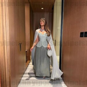 Customized Glitter A-Line Prom Gown Simple Sleeveless Ankle-Length Sequined Prom Gown Fashion Holiday Party Dress