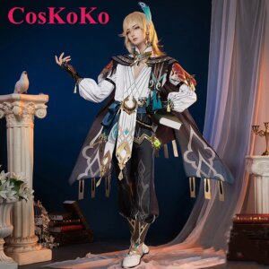 CosKoKo Kaveh Cosplay Costume Hot Game Genshin Impact Handsome Gorgeous Battle Uniform Men Halloween Party Role Play Clothing