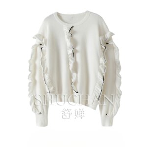 100% Pure Cashmere Pullover Women’s 2024 Autumn New Knitted Sweater Loose Appliques Winter Clothes Women
