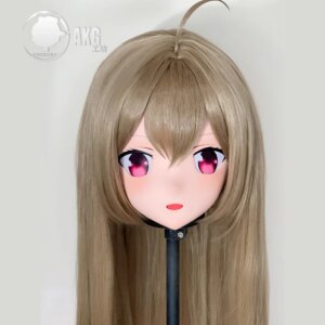 Customize Character Female/Girl Resin Kig Full Head With Lock Anime Cosplay Japanese Anime Kigurumi Mask