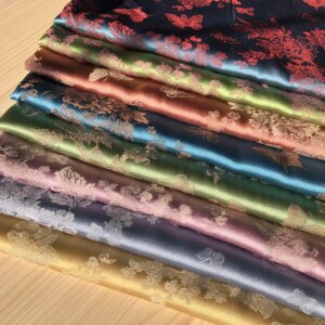 Polyester Cotton Two-Tone Love of Artificial Jacquard Fabric Ethnic Style Dress Horse-Face Skirt Cheongsam Cloth