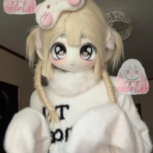 Yis cosplay Custom Furry head Kigurumi OC Head Cosplay Kemono Fursuit Handmade Headsets Beast Customized Fursuit Kemono Head