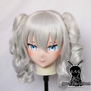 (RB04023)Customize Lockable Full Head Resin Cartoon Cosplay Japanese Character Anime Role Play Kigurumi Mask With Back Shell