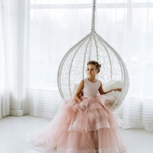 Custom Pink Flower Girl Dress Tutu Girl Wedding Dresses Satin Toddler Birthday Pageant Dresses Girls Ball Gown Princess Dress