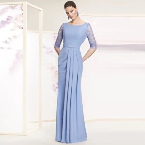 Elegant Sky Blue Mother Of The Bride Dresses For Weddings Floor Length Evening Gowns Formal Party Dress
