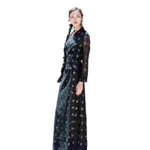 Asian Traditional Costume Floral Tibetan Dress Oriental Cheongsam Style Robe Elegant Women Vestido