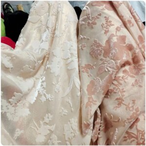 Hollow-out Woven Silk Bottom Real Velvet Fabric Cheongsam Dress Suit Shirt Chinese Style Clothing