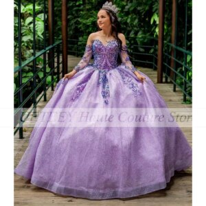 New Purple Quinceanera Dresses Ball Gowns For Mexico Sweet 16 Girl Birthday Party Princess Dress Vestidos De 15 Años Customized