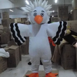 New Adult Hot Sale Foam Lovely White Bird Doll Fancy Cartoon Mascot Costume Plush Christmas Fancy Dress Halloween Mascot Costume