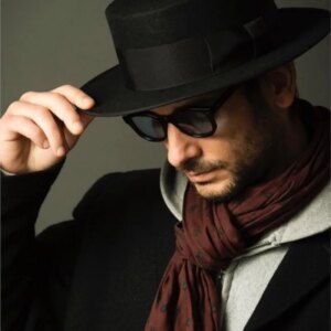 Custom elegant and stylish flat top brim hat for men