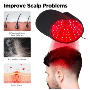 New Hair Growth Laser Cap 96 LED Diodes Red Light Therapy Helmet Anti Hair Loss Treatment