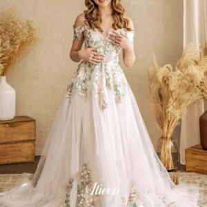 Aileen Wedding Dress Luxury Dresses Women 2024 Flowers Prom Dresses 2025 Customized Off the Shoulders Elegant Long Dress Evening