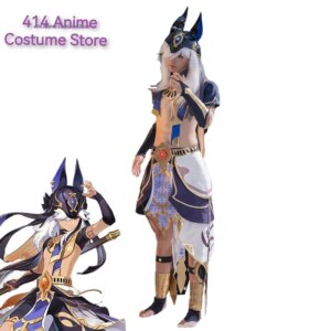 Game Genshin Impact Cyno Cosplay Costume Men Combat Uniform Boy Costume Halloween Party Costume Full Set with Hat