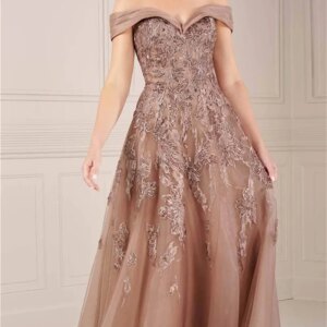 Sexy A-Line Evening Dress 2024 Elegant Long-Sleeved Bridal Dress Graceful Off-Shoulder Floor-length Dress Vestidos De Novia