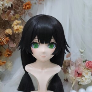Customize Character Female/Girl Resin Kig Full Head With Lock Anime Cosplay Japanese Anime Kigurumi Mask