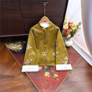 New Chinese double-sided coat female style blouse loose and thin