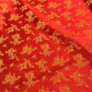 Jacquard Satin 35 Silk and Silver 27 Momme140 Door Width New Chinese Coat Rice Bed Cover Cloth Fabric