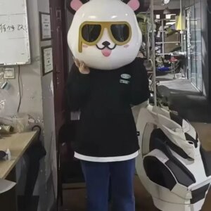 Club Dance Singer Party Show Cute Cool Panda Helmets Nightclub Party Special DJ Head Cover Prop Customization